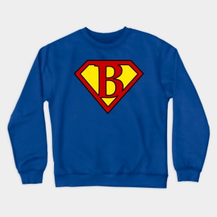 Superhero Symbol Letter B Crewneck Sweatshirt